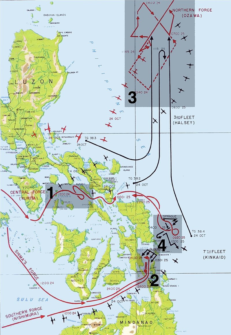 Map of Leyte Gulf