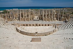 The theatre at Leptis Magna Libya 5453 Leptis Magna Luca Galuzzi 2007.jpg