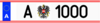 Nummernschild des österreichischen Bundespräsidenten A 1000.png