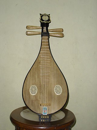 <i>Liuqin</i> Four or five stringed Chinese mandolin