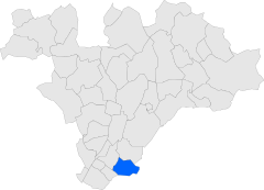 Localització de Vallromanes respecte del Vallès Oriental.svg