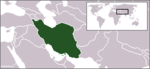 Karta över Iran under Pahlavi dynastic