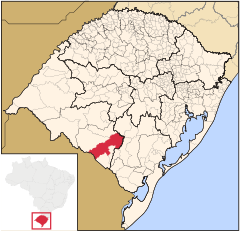 Locator map of Bagé in Rio Grande do Sul.svg