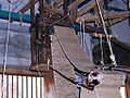 Punched card loom mechanism in silk-weaving workshop; Varanasi, Uttar Pradesh, India