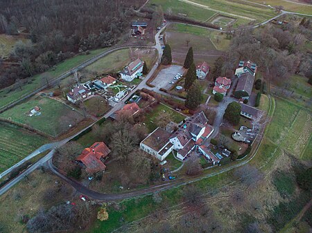 Luftbild Wohnplatz Landgut Burg