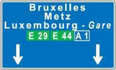 Luxembourg road sign diagram E 8 a1.gif