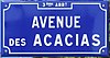 Lyon 3e - Avenue des Acacias - Plaque (avril 2019) (retouchée).jpg
