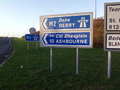 Roundabout at the M2 in the townland of Cherryhound