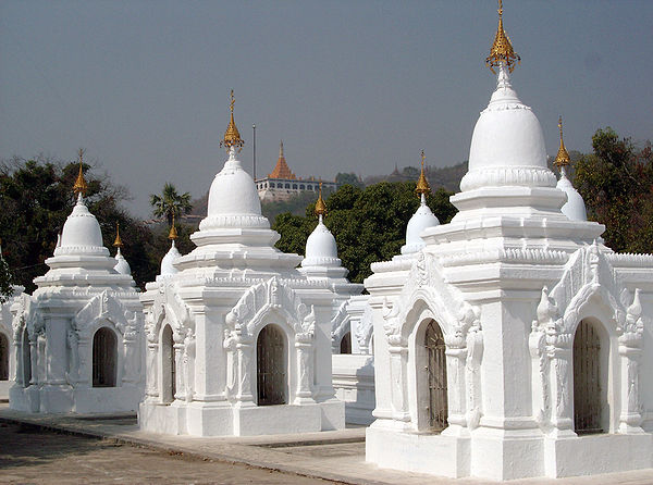 Some of the 729 stupas at Kuthodaw Temple