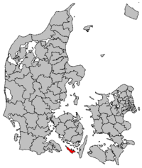 Ørø Kommunen sijainti Tanskassa