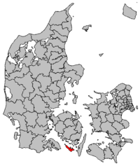 Ubicación de Ærø Kommune en Dinamarca