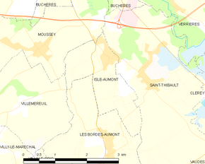 Poziția localității Isle-Aumont