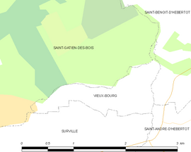 Mapa obce Vieux-Bourg