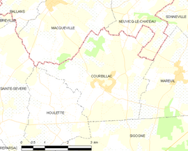 Mapa obce Courbillac