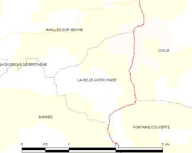 Mapa obce La Selle-Guerchaise
