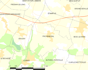 Poziția localității Frichemesnil