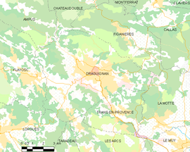 Mapa obce Draguignan