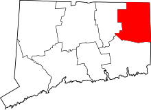 Map of Connecticut highlighting Windham County.svg