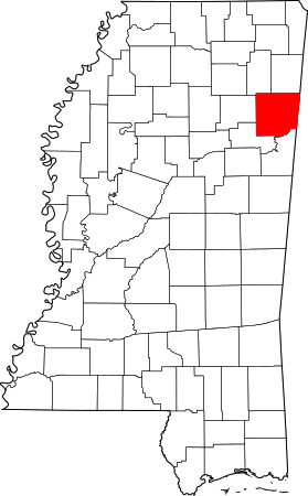 Map of Mississippi highlighting Monroe County.svg