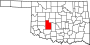 Caddo County map