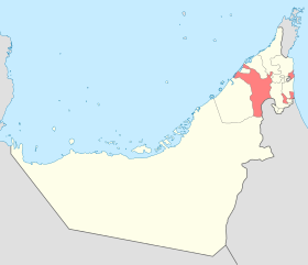 Locatie van Sharjah