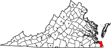 Map of Virginia highlighting Virginia Beach City.svg