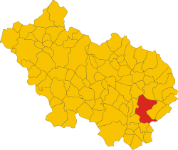 Map of comune of Cassino (province of Frosinone, region Lazio, Italy).svg
