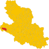 Map of comune of Pereto (province of L'Aquila, region Abruzzo, Italy).svg