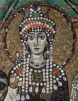 Imperiestrino Teodoro sur mozaiko en Raveno