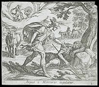 Mercury Killing Argus by Antonio Tempesta (1606)