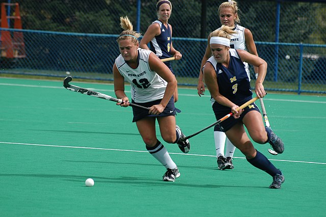 The 2010 Michigan field hockey team in action at Penn State