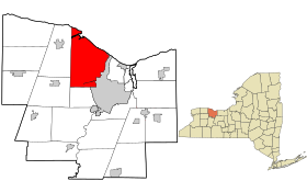 Monroe County New York incorporated and unincorporated areas Greece highlighted.svg