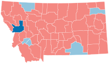 County Flips:
Democratic
Hold
Gain from Republican
Republican
Hold Montana County Flips 2004.svg