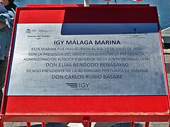 Monument to the Inauguration of the IGY Málaga Marina 02.jpg