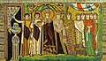 Mozaika cisárovná Theodora so sprievodom.