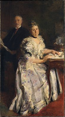 Portrait of Mr. and Mrs. Anson Phelps Stokes, a merchant and banker, by Cecilia Beaux c. 1898. Mr. and Mrs. Anson Phelps Stokes MET DT236883.jpg