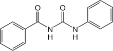 N-benzoil-N'-fenilüre.svg