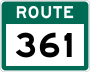 Route 361 marker