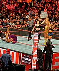 Thumbnail for File:NOLA 2018 - WWE RAW - Mandy Rose Vs Sasha Banks 01.jpg