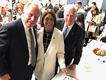 Aguiar-Curry with Mike Thompson and Bill Dodd in 2020. Napa Open House, Napa, California (January 18, 2020) 04.jpg
