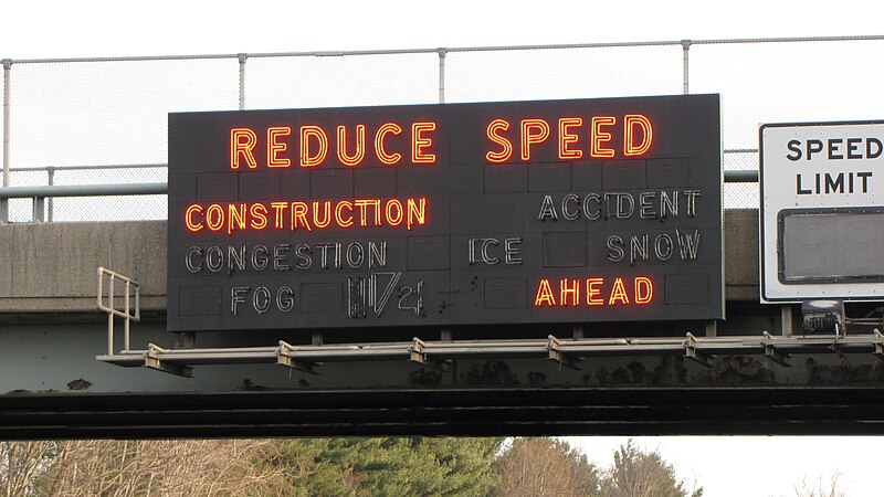 File:New Jersey Turnpike Reduce Speed sign.jpg