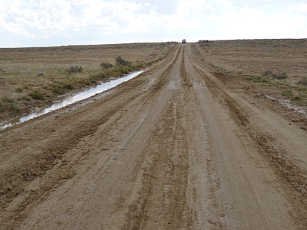 Hwy 57 (Hwy 14 on some maps) between Chaco Culture National Historical Park south entrance and Highway 9