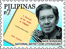 Nick Joaquin on a 2010 stamp of the Philippines