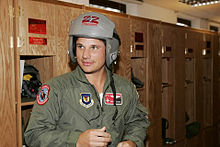 Actor Nick Lachey in squadron gear in 2008