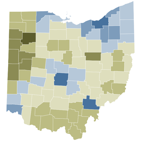 File:November 2023 Ohio Issue 1 results map by county.svg