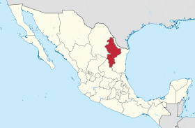 Nuevo Leon in Mexico (location map scheme).svg
