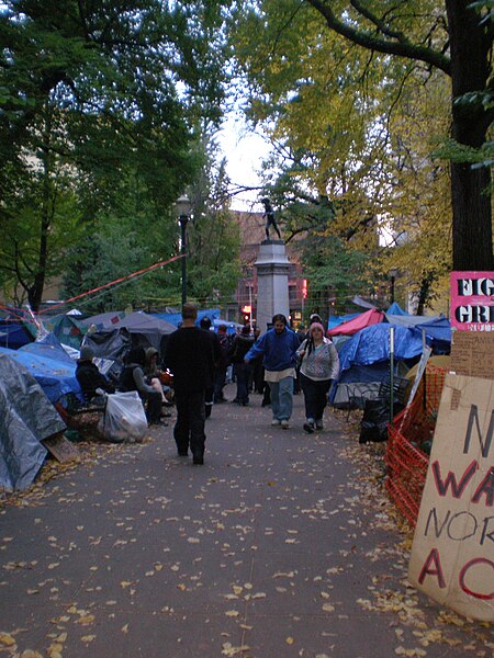 File:Occupy Portland November 2, walkway.jpg