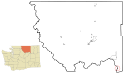 Location of Elmer City, Washington