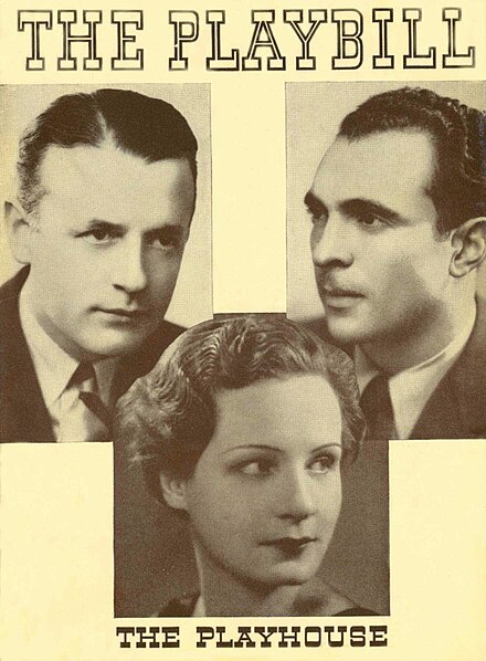 Playbill for the original production of Three Men on a Horse, starring Booth, William Lynn and Sam Levene (1935)