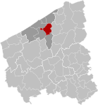 Oudenburg West-Flanders Belgium Map.svg